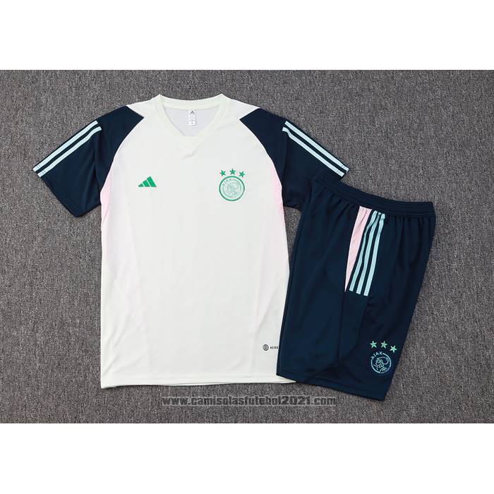 Fato de Treino Ajax Manga Curta 2023-2024 Verde - Calcas Curta